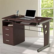 Image result for Compact Computer Desk with Keyboard Tray Drawer