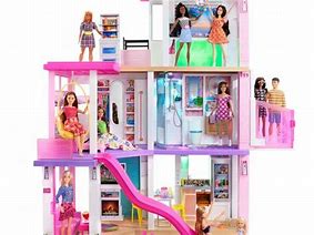 Image result for Barbie Dreamhouse Dollhouse With Pool, Slide, Elevator, Lights & Sounds 3.75'