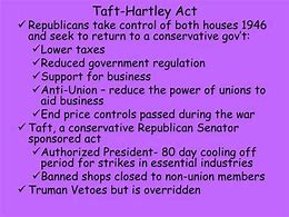 Image result for Taft-Hartley Act