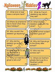 Image result for Funny Halloween Riddles with Answers