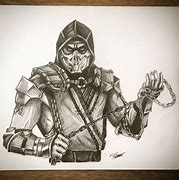 Image result for Drawings of Scorpion From Mortal Kombat with Fire