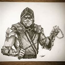 Image result for Drawings of Scorpion From Mortal Kombat