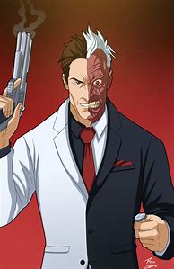 Image result for Two-Face Batman Art