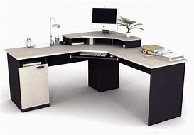 Image result for Contemporary Oak Corner Home Office Desk
