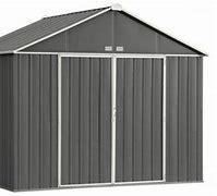 Image result for Arrow Ezee 8 ft. X 7 ft. Metal Vertical Peak Storage Shed Without Floor Kit