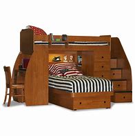 Image result for Full Bunk Bed with Desk