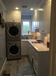 Image result for Stackable Washer Dryer Laundry Room Ideas