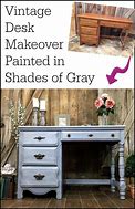 Image result for Grey Painted Desk