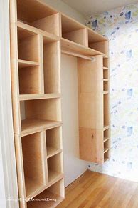 Image result for DIY Closet System On Brick Wall