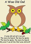 Image result for Wise Old Owl Poem