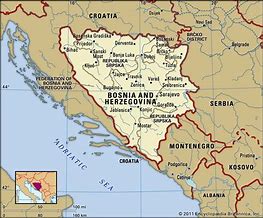 Image result for Bosnia and Herzegovina On a Map
