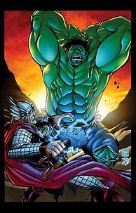 Image result for Thor vs Hulk Cartoon