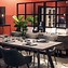 Image result for Black and Wood Dining Table