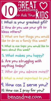 Image result for Questions to Ask Kids
