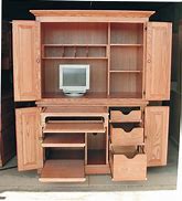 Image result for Computer Cabinet Armoire Desk Workstation