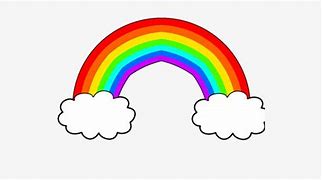 Image result for Rainbow with Two Clouds