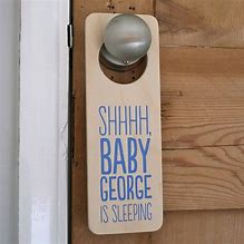 Image result for Sleeping Door Hanger