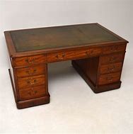 Image result for Antique Pedestal Desk