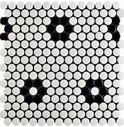 Image result for Amazon Black and White Floral Penny Tile