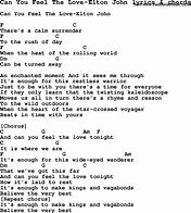 Image result for Elton John Song Lyrics