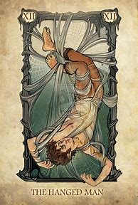 Image result for The Hanged Man Tarot Card Art