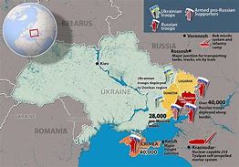 Image result for Map of Russian Troops around the Ukraine