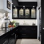 Image result for black kitchen cabinets