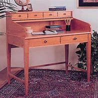 Image result for Oak and Walnut Writing Desk