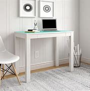 Image result for White Wood Computer Desk
