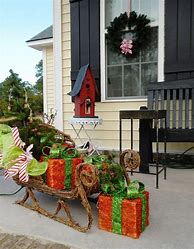 Image result for Front Porch Christmas Decorations
