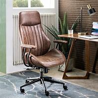 Image result for brown leather desk chair