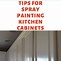 Image result for Spray Painting Kitchen Cabinets