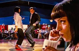 Image result for Pulp Fiction Vincent and Mia Diner