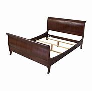 Image result for Ethan Allen Sleigh Bed Queen with Leather