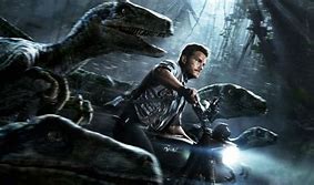 Image result for Chris Pratt Motorcycle in Jurassic Park