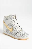 Image result for Metallic Gold Wedge Sneaker
