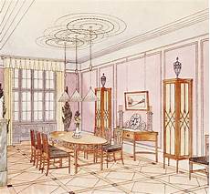 Design For A Dining Room Drawing by Paul Ludwig Troost