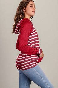 Image result for Red and Black Stripe Hoodie
