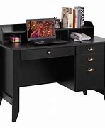 Image result for Black Computer Desk with Drawers