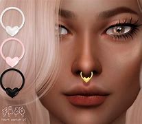 Image result for Sims 4 Septum Piercing CC