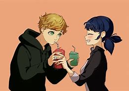 Image result for Marinette and Adrien Wearing Maching Shirts