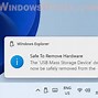 Image result for Show Message Eject USB Device Windows 1.0