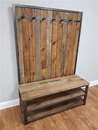 Image result for Rustic Coat Rack with Bench
