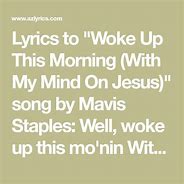 Image result for Woke Up This Morning Lyrics Gospel