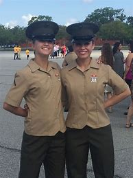Image result for Woman Marine Uniforms