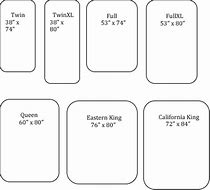 Image result for Eastern King Mattress Size Chart