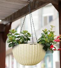 Image result for White Plastic Hanging Baskets