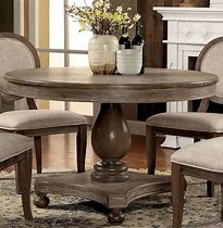 Image result for Round Dark Wood Dining Table