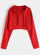 Image result for Red Crop Top Hoodie Outfits