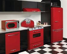 Image result for Modern Retro Red Kitchen Appliances